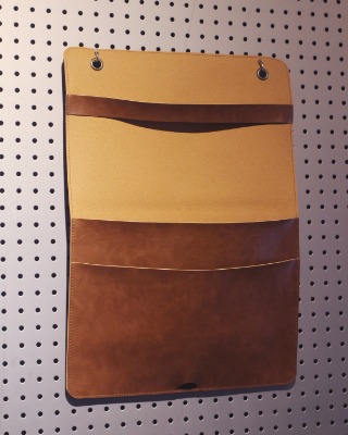 Leather pocket storage